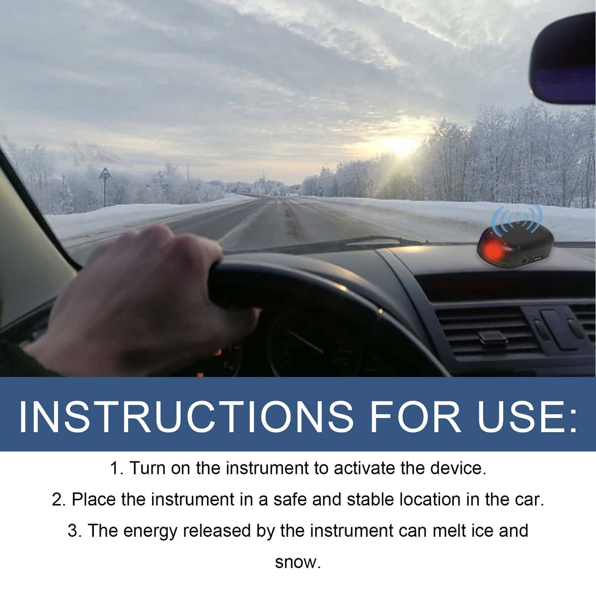 Rayhong Automotive Snow Removal Tools, Glass Deicing Snow Melting Fast Portable Mini Deicer