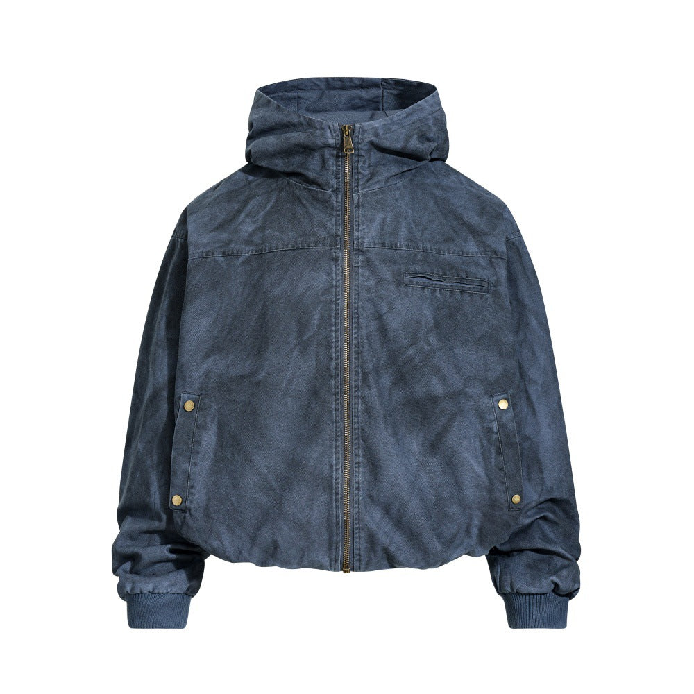 Spray painting making old and dirty work tools hooded jacket