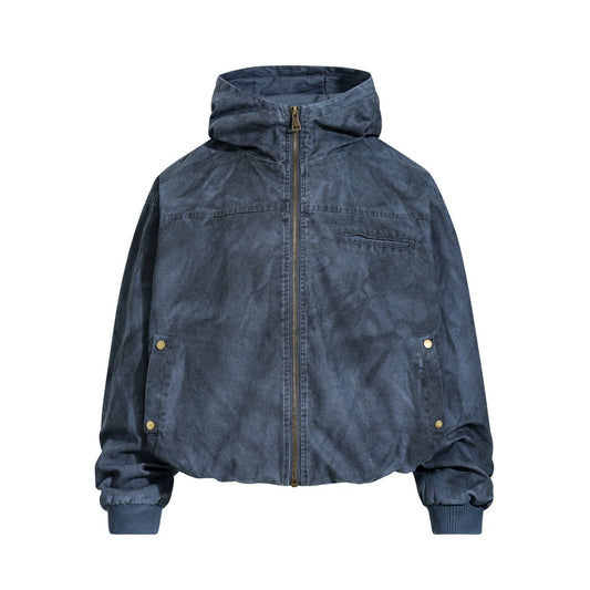 Spray painting making old and dirty work tools hooded jacket