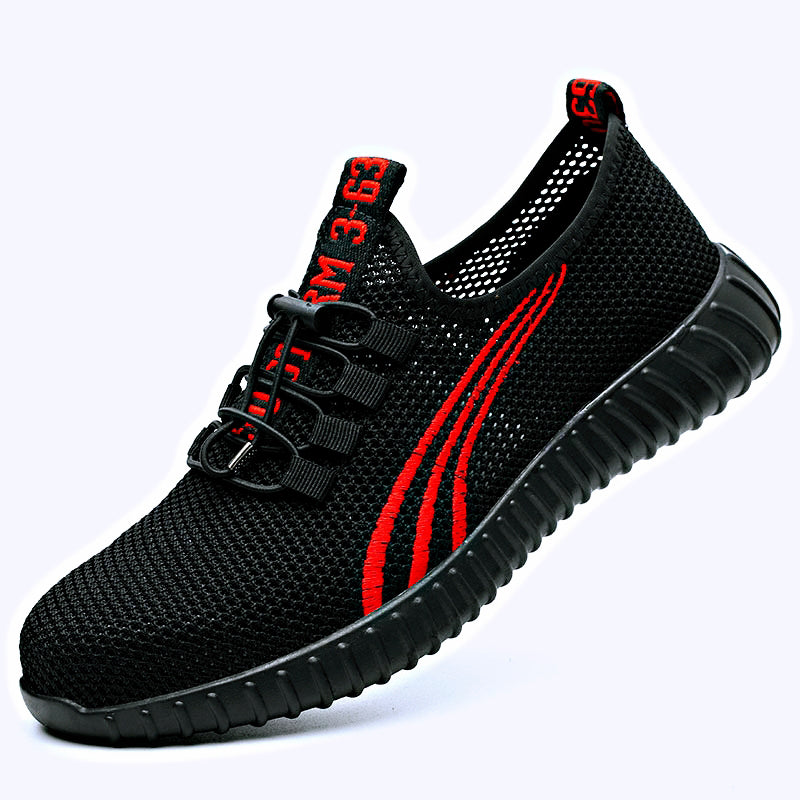 Men's Breathable Work Safety Shoes Men Outdoor Anti-slip Steel Puncture Proof Construction Safety Boots Shoes