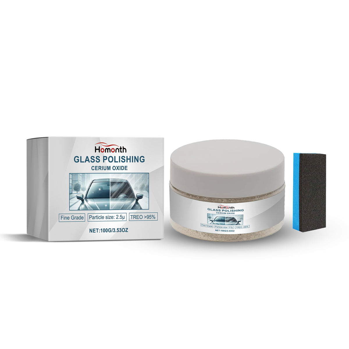 Automotive Glass Polish Windshield Cleaner Decontamination Scratch Repair Polishing Retreader
