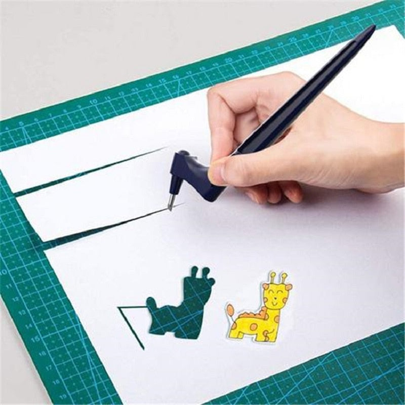 Craft Cutting Tools 360 Rotating Blade Paper-Cutter 3 Replace Blade Craft Cutting Knife DIY Art Wear-Resisting Art Cutting Tool