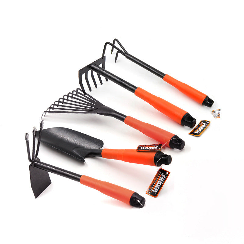 Finder Gardening Five-Piece Set Of Household Tools Garden Flower Shovel Hoe Garden Planting Tool Set